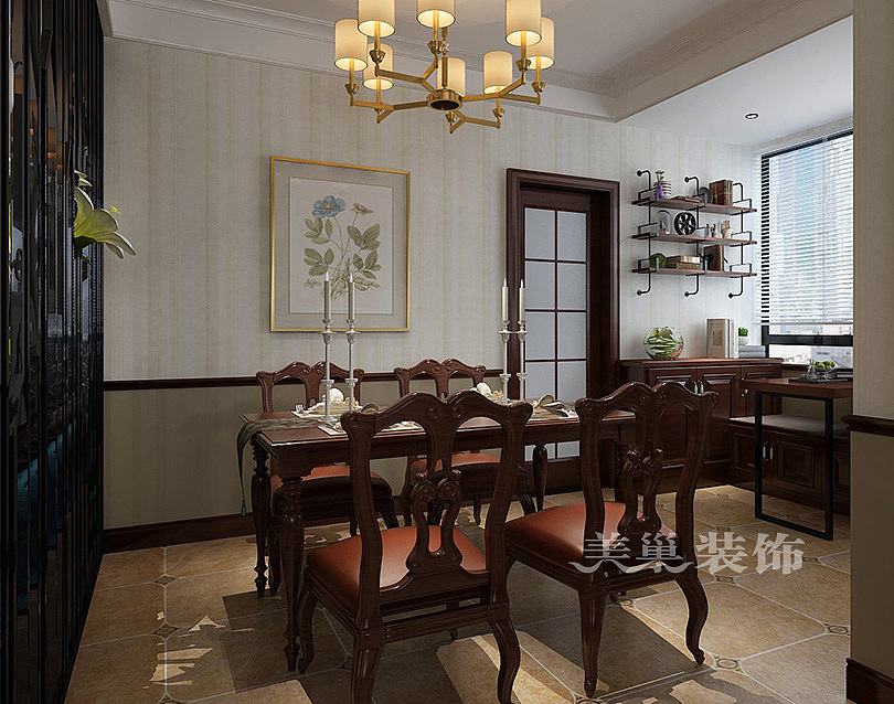 餐厅与阳台效果图