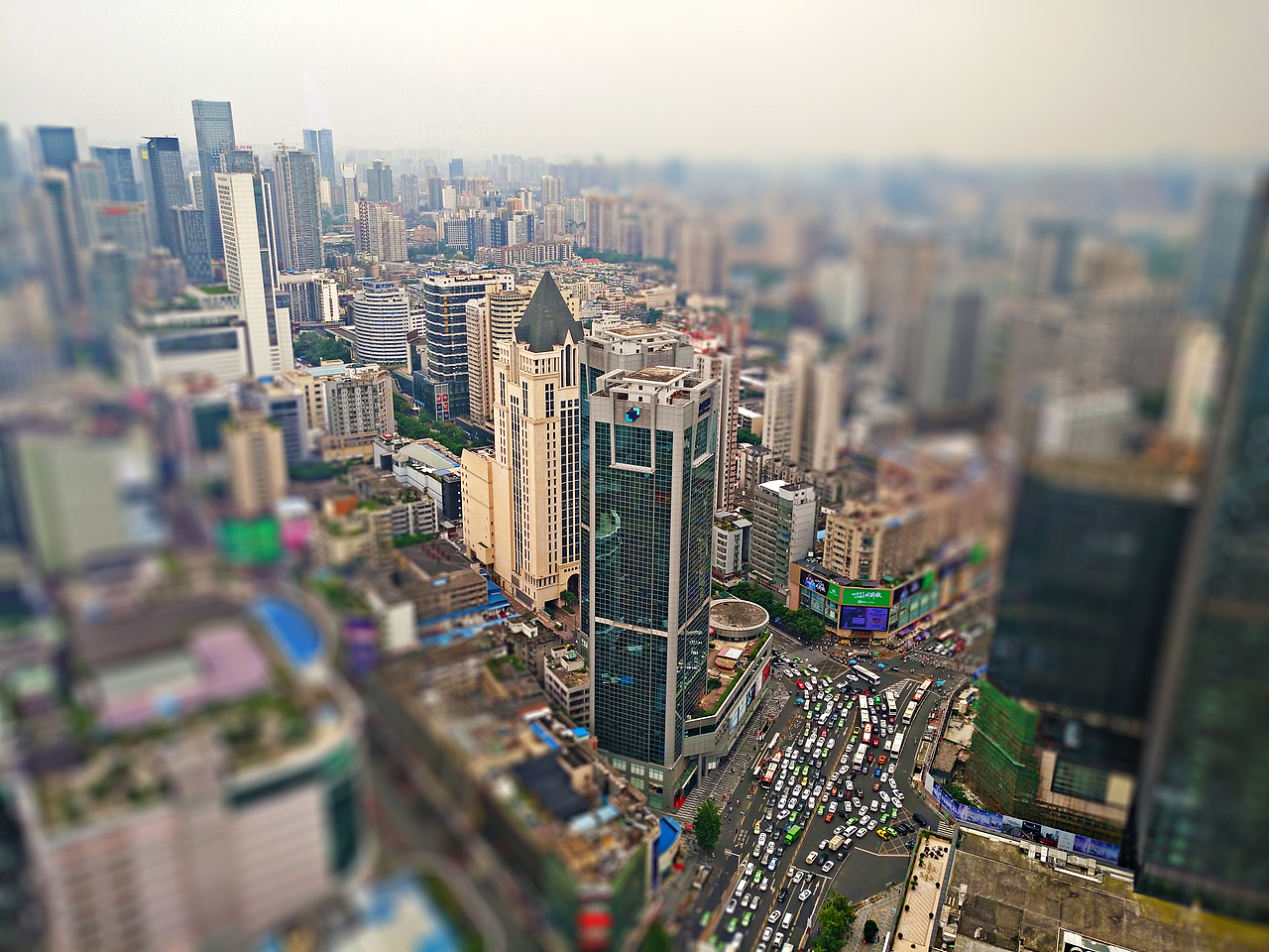 成都风景 手机摄影后期移轴