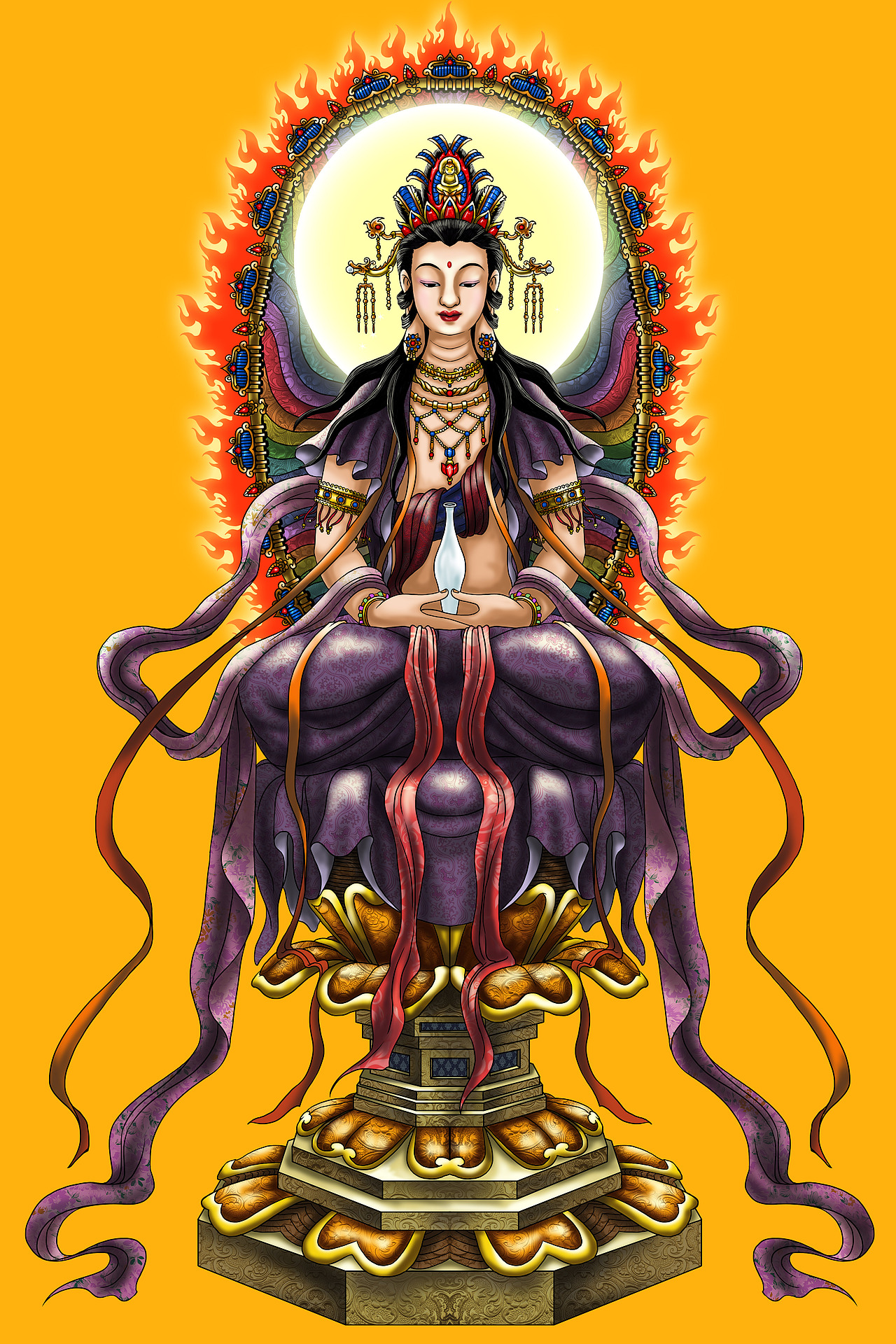 三十三观音----一如观音（图ZNDk2MTc3NjQ=） - 游戏原画 - 站酷设计师超级无敌红蛋蛋原创素材 - 站酷ZCOOL