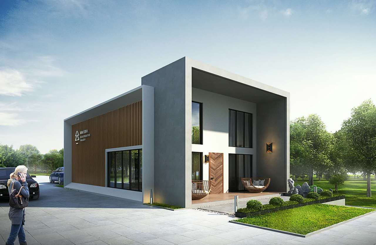 小型建筑外立面效果图案例