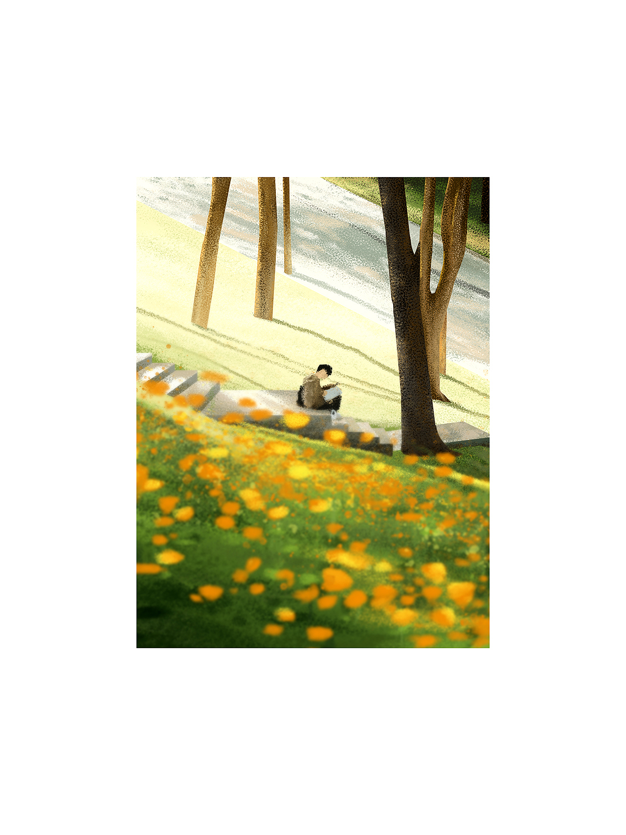 场景插画（图ZMzMwMzA2MDk2） - 创作习作 - 站酷设计师鱼尾巴呀原创素材 - 站酷ZCOOL