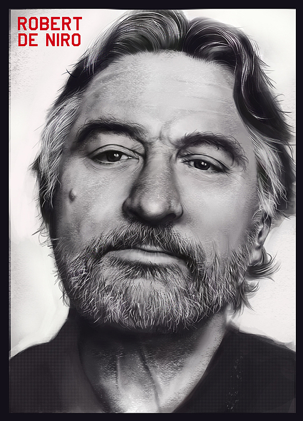Robert De Niro（图ZMzU5OTM2MA==） - 商业插画 - 站酷设计师丑角Mason原创素材 - 站酷ZCOOL