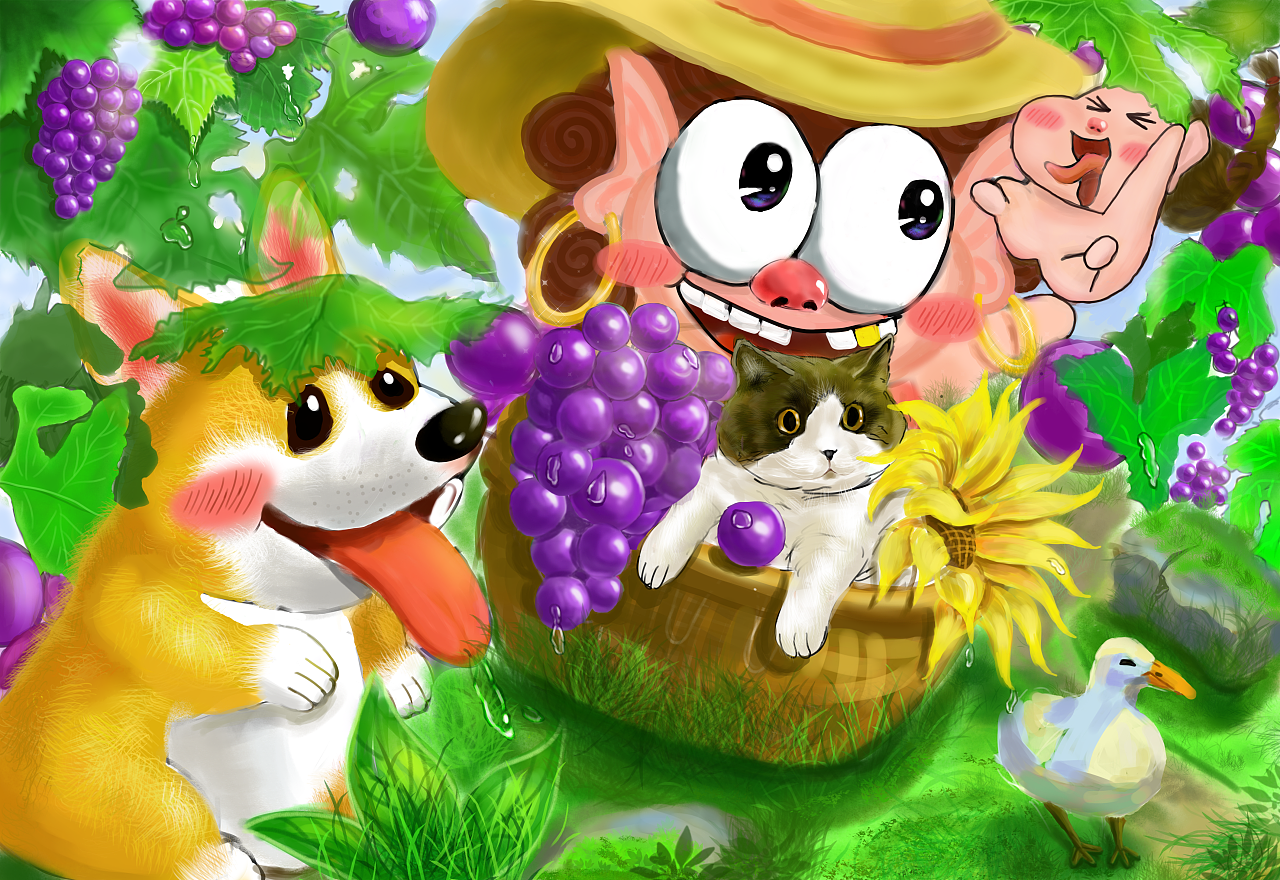 阿豆的葡萄园|平面|ip形象|z60682025 - 原创作品 - 站酷 (zcool)