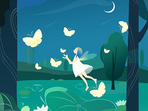 蝴蝶仙子插画