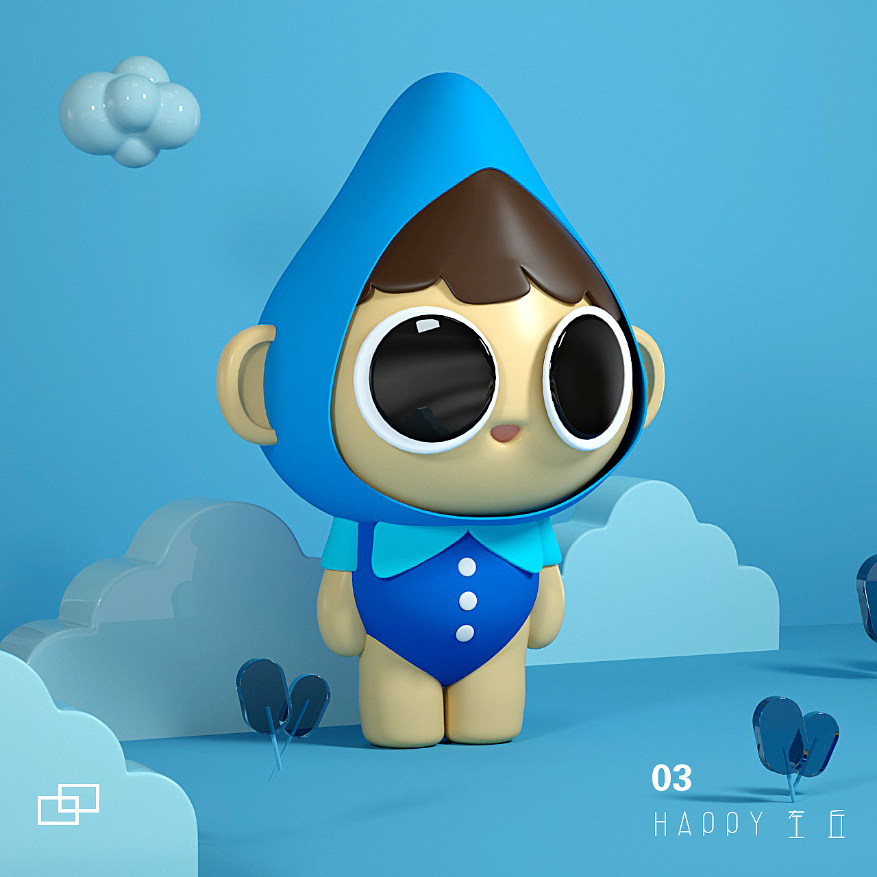 ip形象建模 吉祥物建模 泳衣宝宝