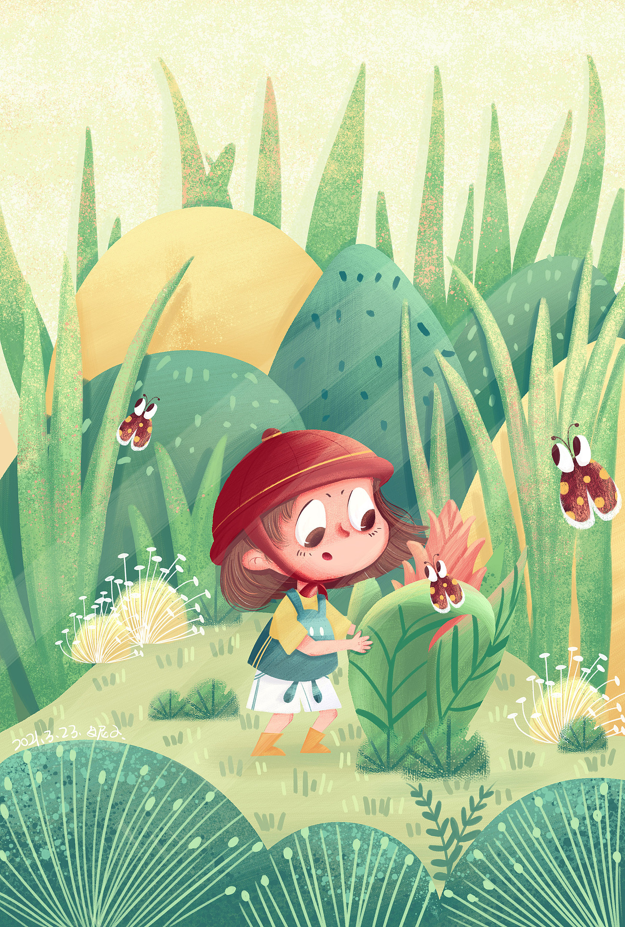 儿童插画|初春的色彩（图ZMjQ4MTQ5ODg4） - 儿童插画 - 站酷设计师妮子T原创素材 - 站酷ZCOOL