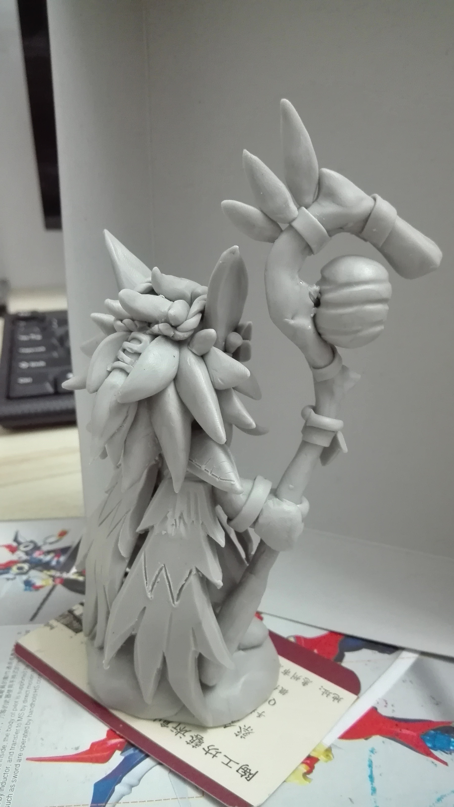 手工制作油泥作品鬼谷子