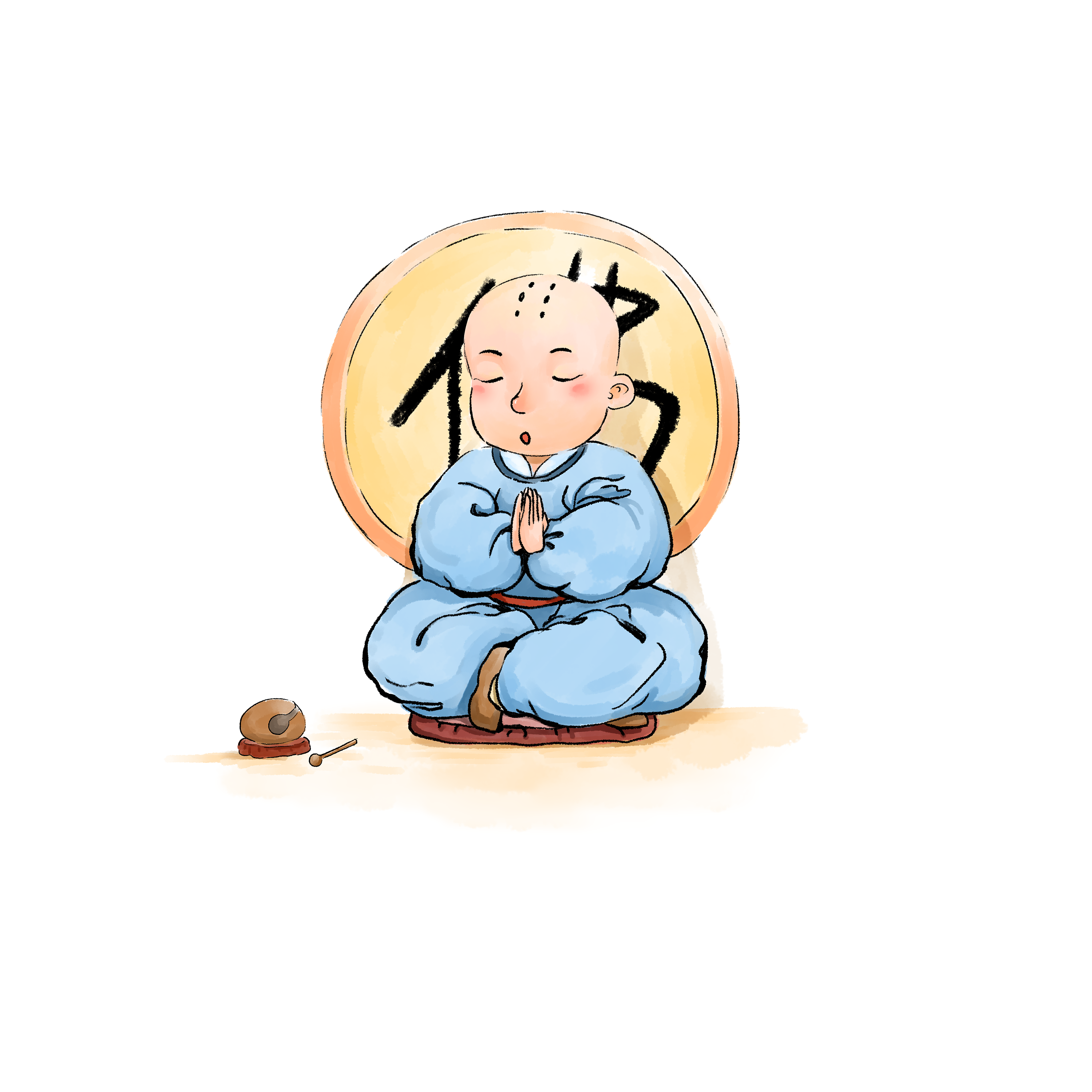 中国风水墨儿童插画|插画|儿童插画|独角灵洋 - 原创作品 - 站酷