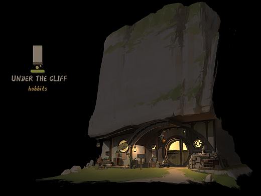 山崖下的霍比特一家（個人主頁-ZNTQwMzUwODg=） - 游戲原畫 - 站酷設(shè)計師hywznb原創(chuàng)素材 - 站酷ZCOOL