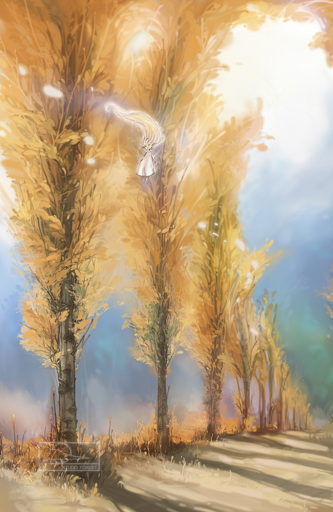 深秋的睫毛是金色的（图ZNjIyMjcxNTY=） - 艺术插画 - 站酷设计师森林数字艺术莫娜原创素材 - 站酷ZCOOL