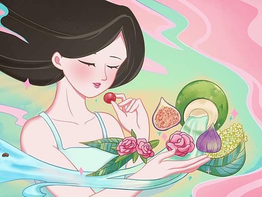 #my CLARINS 寻找天然好食肌#我的魔法美肌食谱（个人主页-ZNTkwMjQ4MjQ=） - 海报 - 站酷设计师GALAXY时雨原创素材 - 站酷ZCOOL