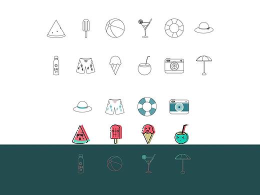  主题图标  夏天