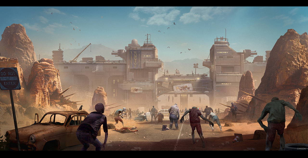 丧尸围城|插画|游戏原画|病毒君00 - 原创作品 - 站酷 (zcool)