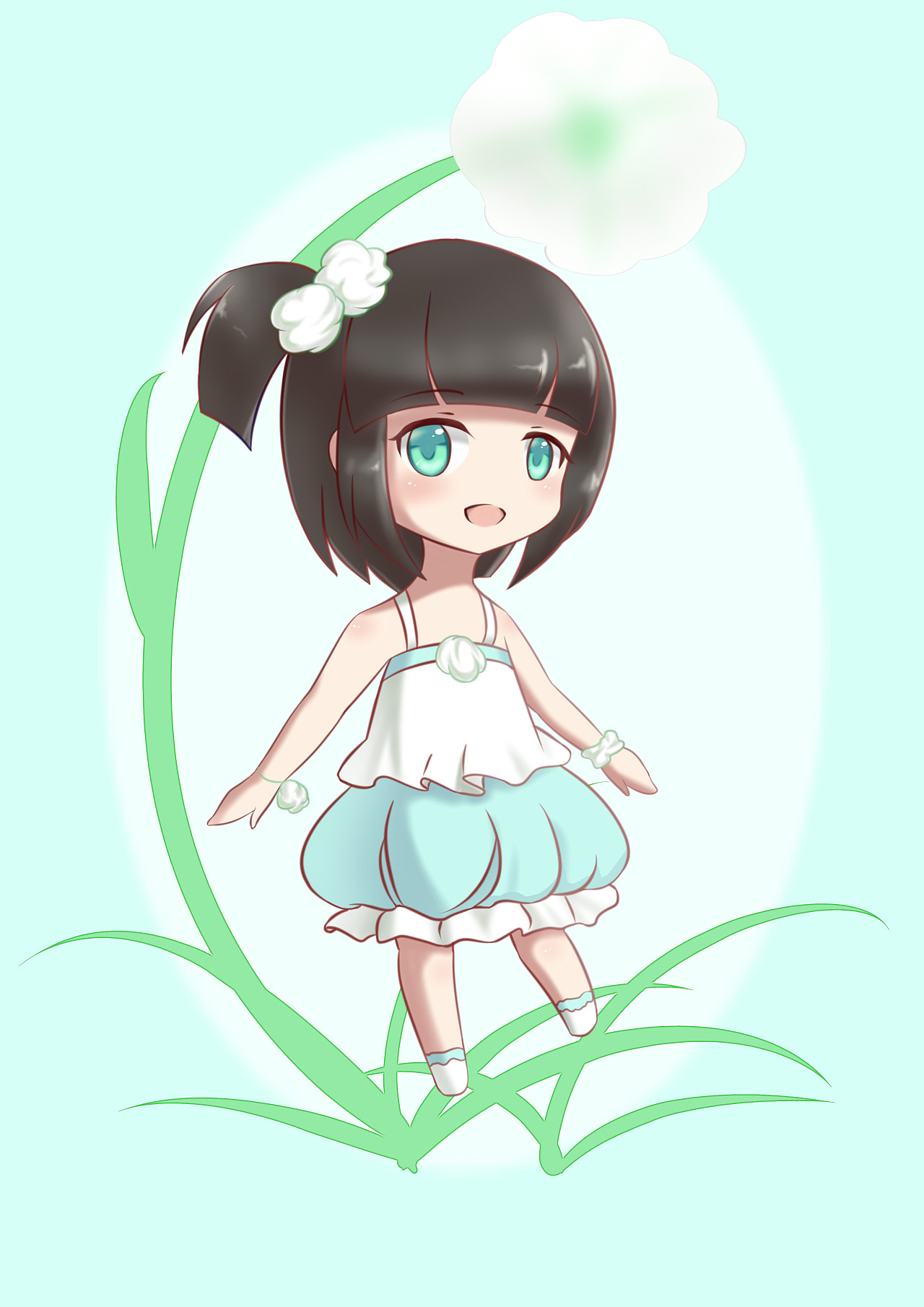 一组普通的花拟人