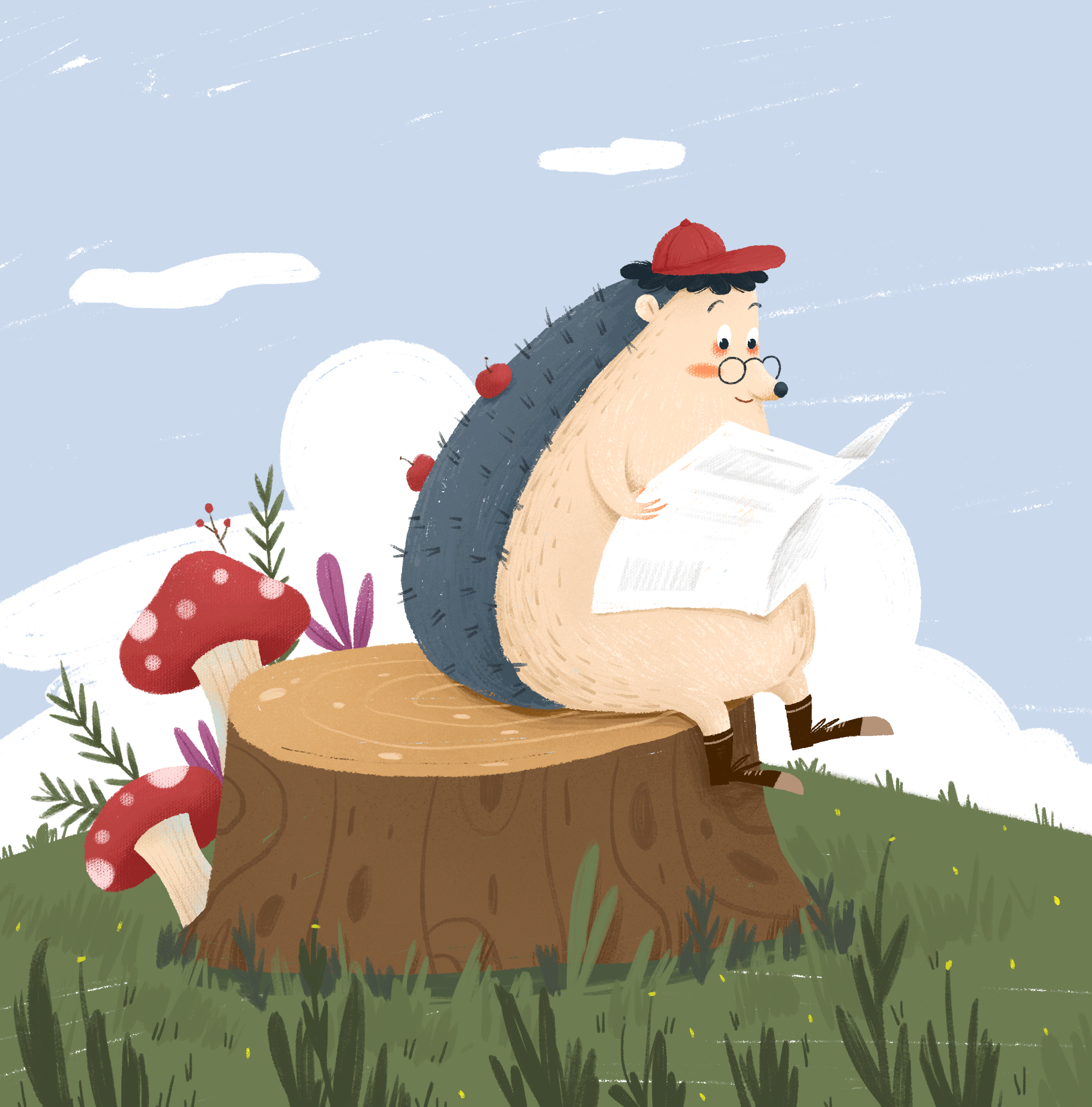 你也是蘑菇吗？（图ZMTY4NjM0Mjk2） - 儿童插画 - 站酷设计师羊子_原创素材 - 站酷ZCOOL