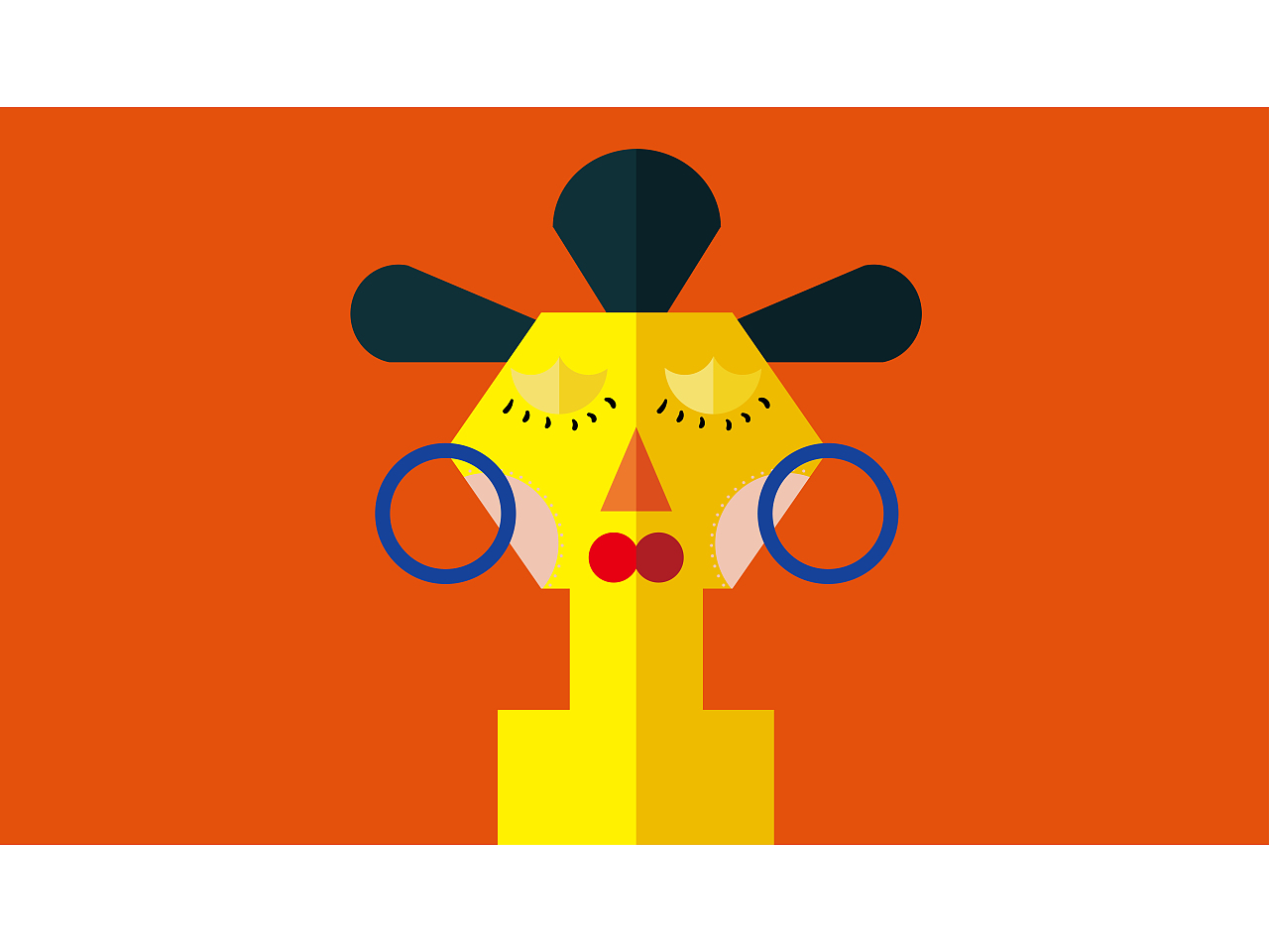 抽象几何人物插画