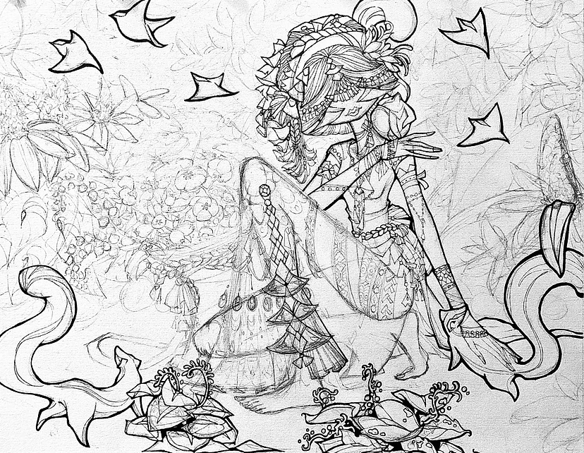 马克笔装饰画+过程（纸绘）（图ZMzQ5NDYxMzA0） - 绘画 - 站酷设计师YYZMI原创素材 - 站酷ZCOOL