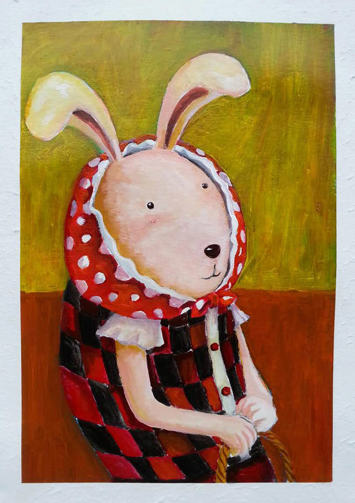 原创设计-熊猫/猫咪/兔子/小猪-插画/装饰画