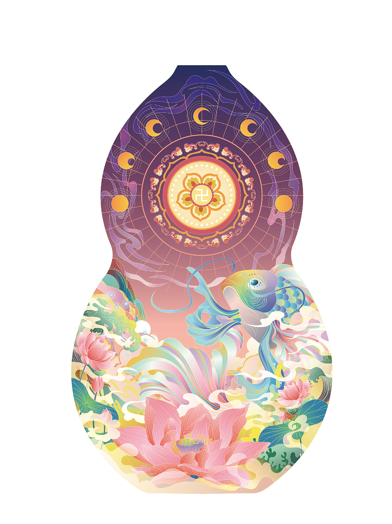 国风国潮商业插画葫芦