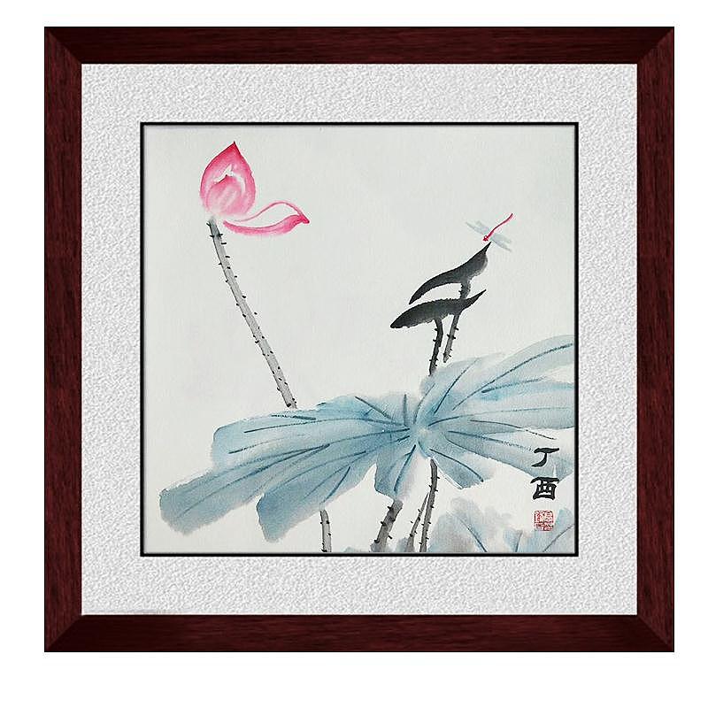 水墨画荷花（图ZMTE0NjgzNzYw） - 绘画 - 站酷设计师小建建123原创素材 - 站酷ZCOOL