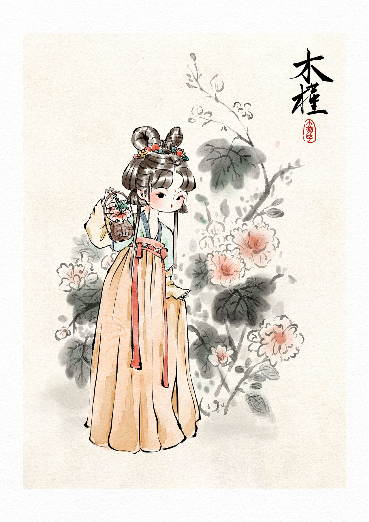 水墨人物|十二花神（图ZMzE3MDQ5Njc2） - 商业插画 - 站酷设计师大羽子Wania原创素材 - 站酷ZCOOL