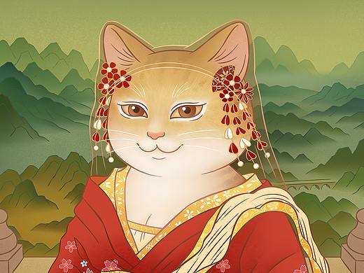 仙人寿司海报插画喵~