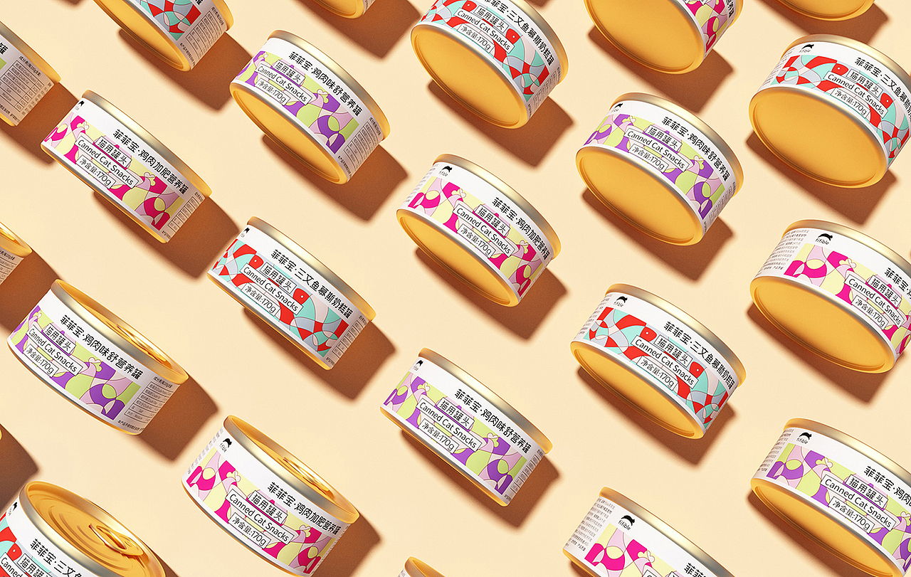fifible菲菲宝猫用罐头系列包装设计