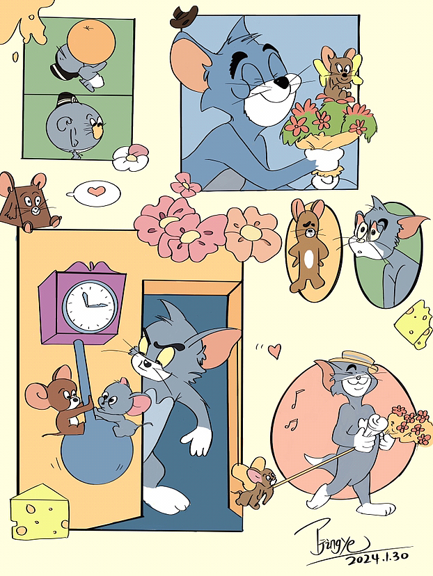 猫和老鼠（图ZMzYxMTM3MjM2） - 短篇/格漫 - 站酷设计师Pijingye拾艺原创素材 - 站酷ZCOOL