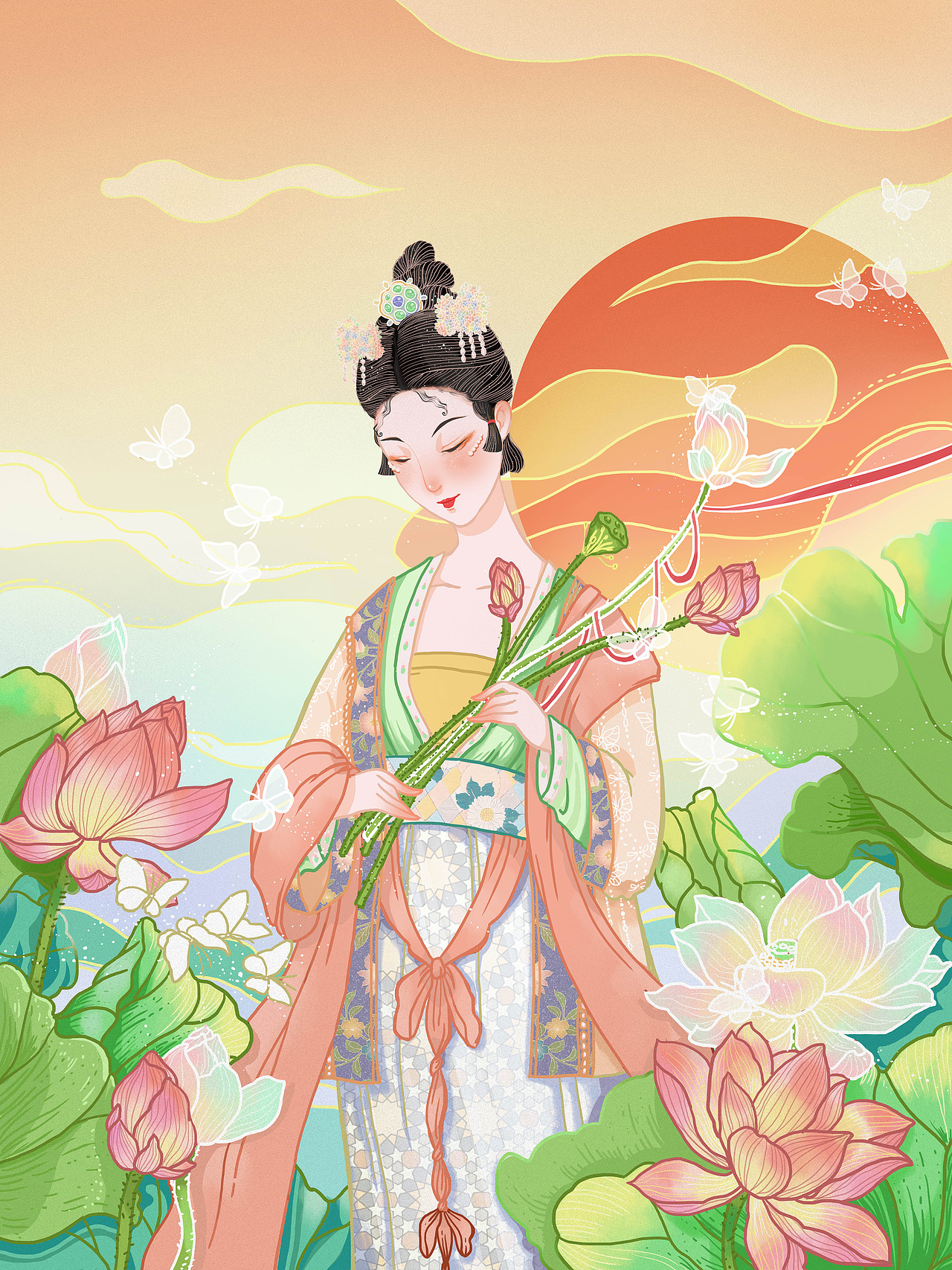 国潮诗人李清照（图ZMjUyNTk2MTM2） - 商业插画 - 站酷设计师设计师阿may原创素材 - 站酷ZCOOL