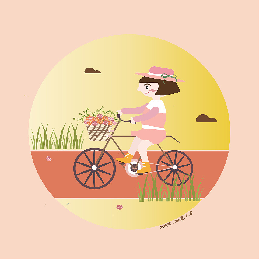 低碳出行|插画|插画习作|绘梦snow - 原创作品 - 站酷 (zcool)