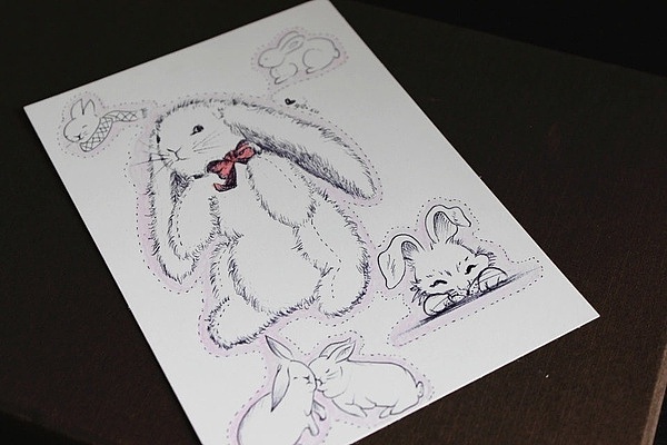 纯手绘明信片/新年祝福/圣诞贺卡/雪