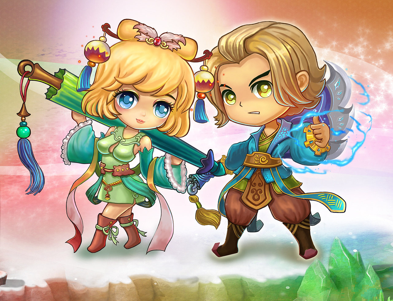 几个Q版角色图（图ZMzIzMDA4Mjg=） - 游戏原画 - 站酷设计师雪灵酉原创素材 - 站酷ZCOOL