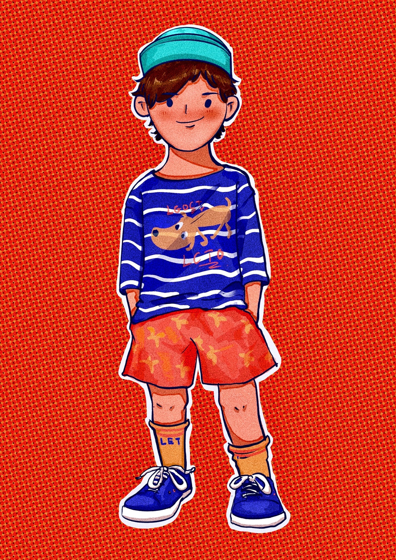 昨天涂鸦五个小人