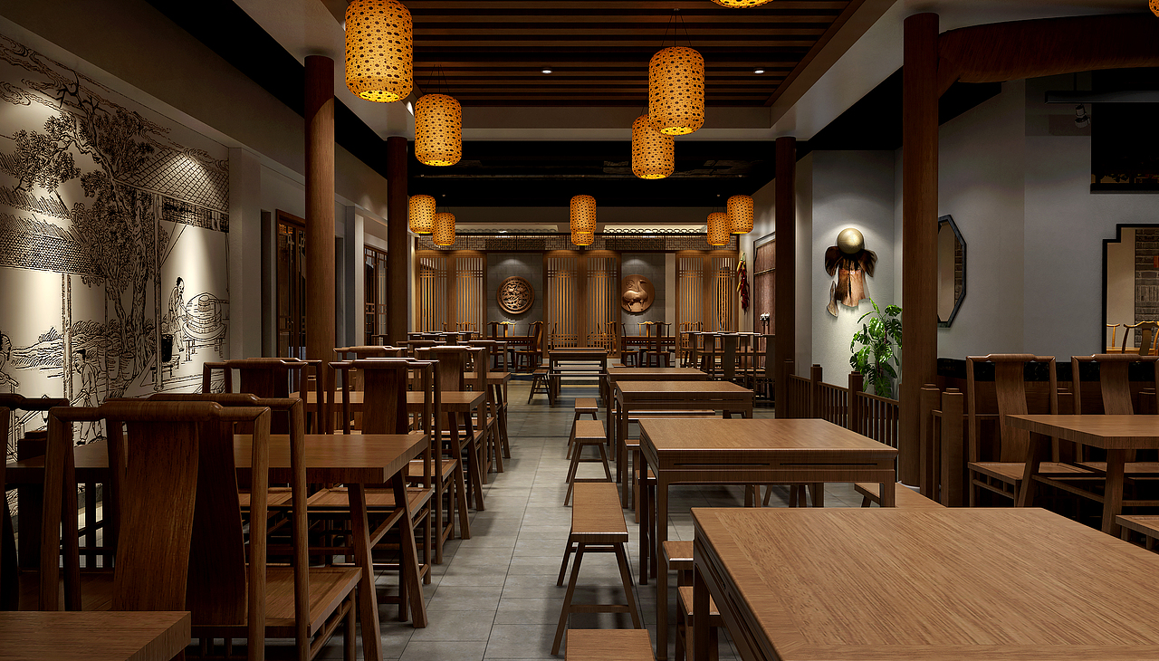【三景装饰】有口福餐厅（图ZMTg4NTExMzQ4） - 家装设计 - 站酷设计师sjzs原创素材 - 站酷ZCOOL