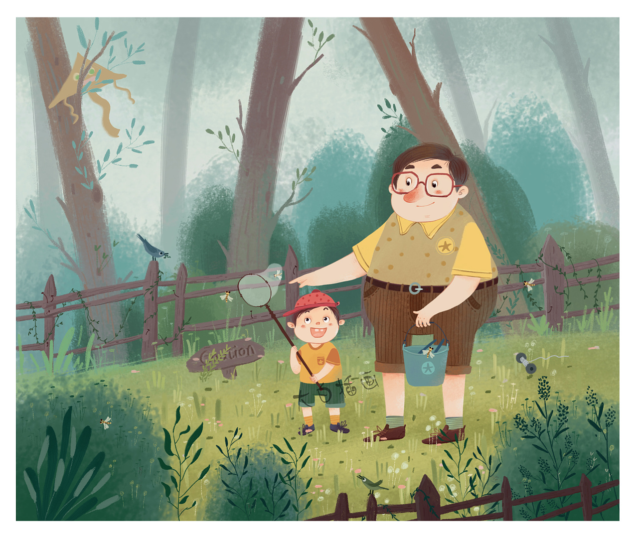 父子游记|插画|儿童插画|大白插画 - 原创作品 - 站酷 (zcool)