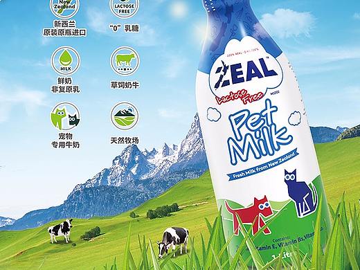 宠物进口食品——宠物牛奶海报设计
