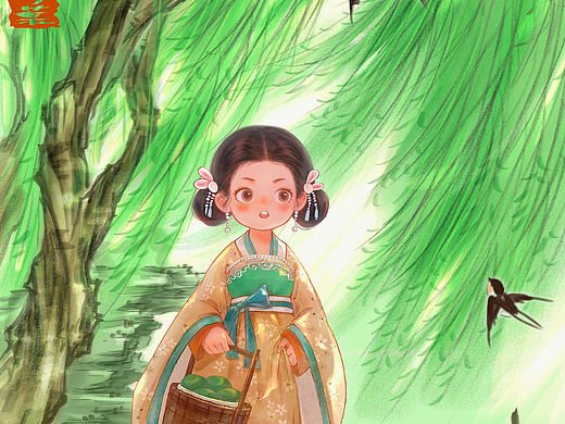 （二十四节气）（古风插画）清明