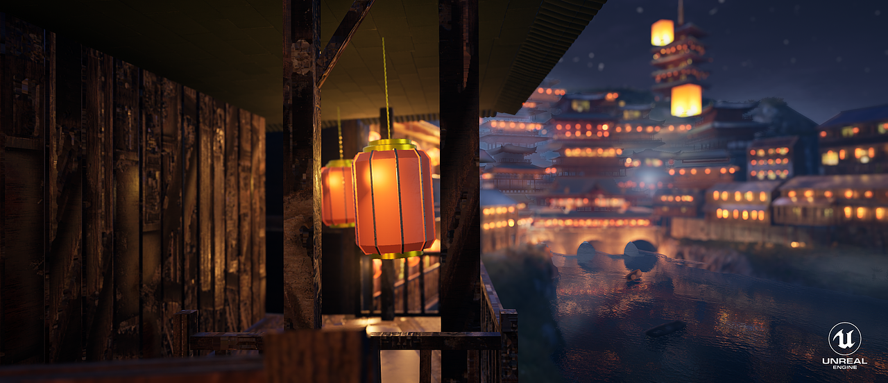 ue4渲染古风长安