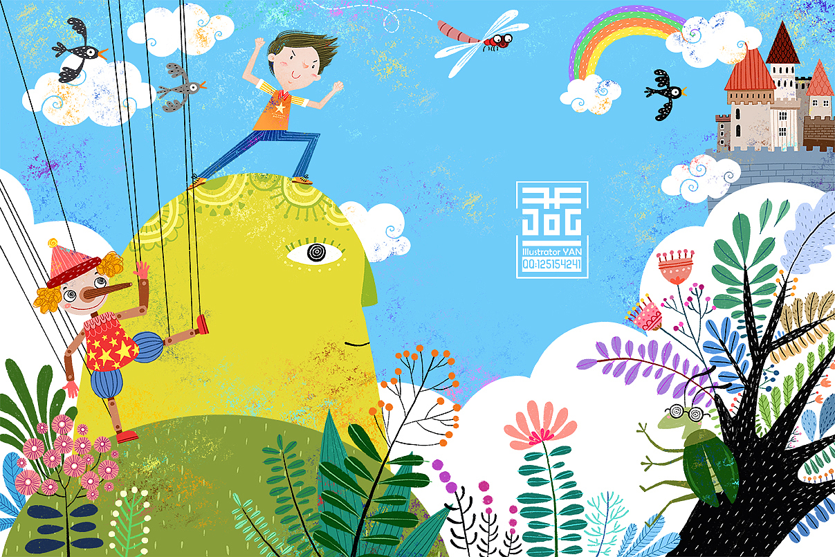 梦想的力量（图ZMjY1NTQ4MDc2） - 儿童插画 - 站酷设计师小燕仙原创素材 - 站酷ZCOOL