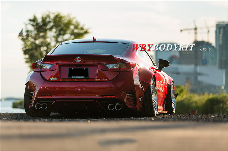 雷克萨斯RC改装Rocket Bunny宽体大小包围RC前唇侧裙