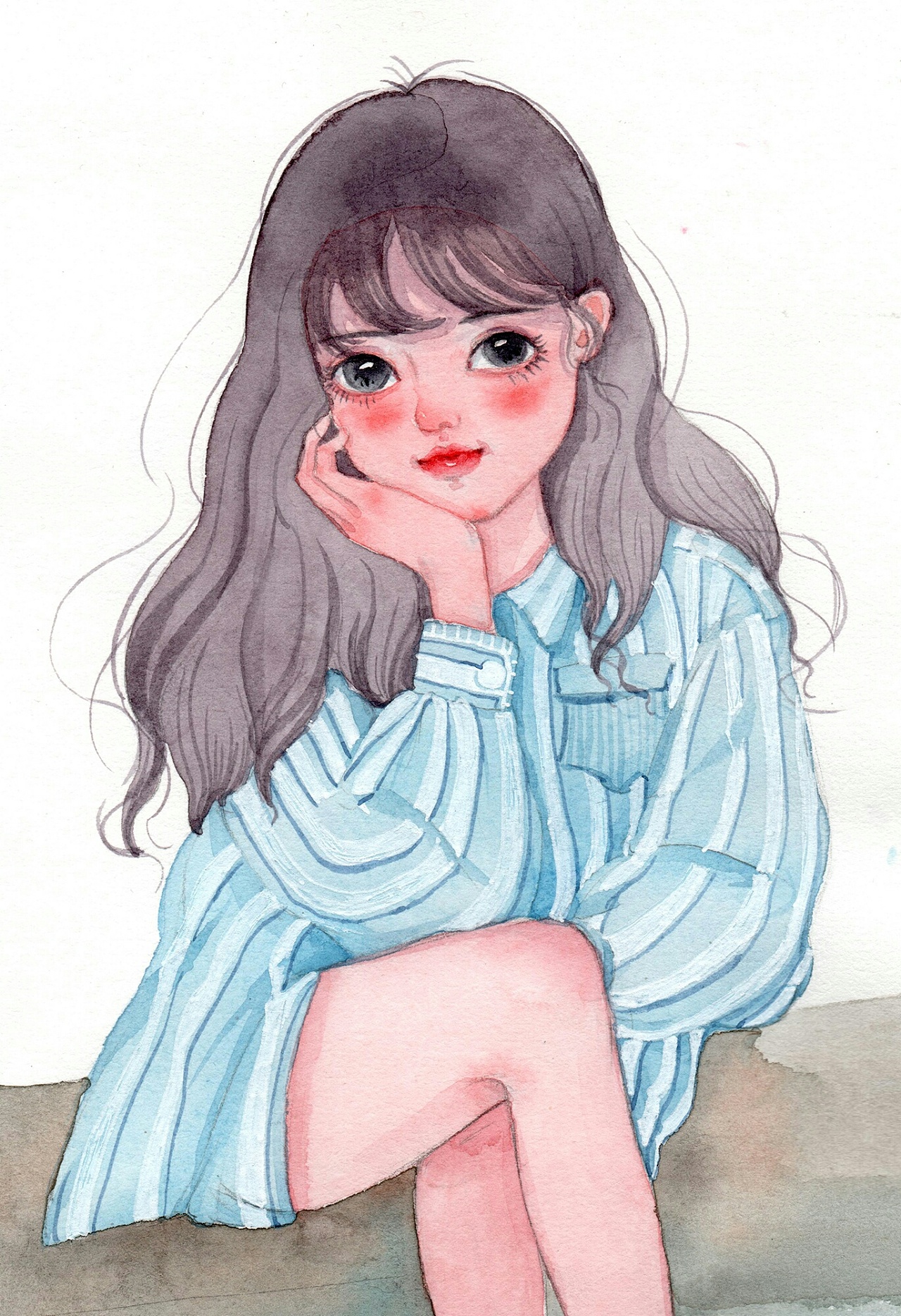 最近的少女水彩插画更新一波