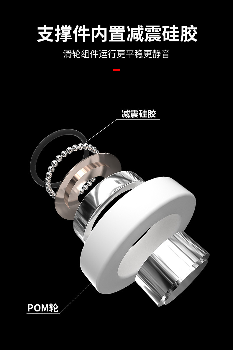 吊轮吊轨五金建模渲染