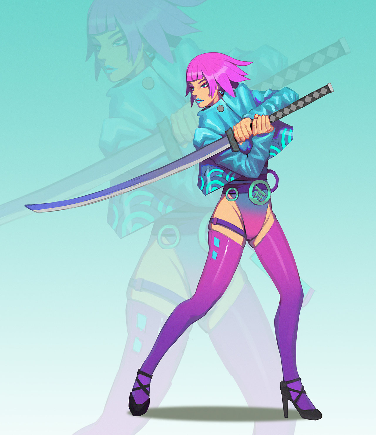 女武士（图ZMjI3OTk3ODQ0） - 其他平面 - 站酷设计师卖女孩的小火柴07原创素材 - 站酷ZCOOL