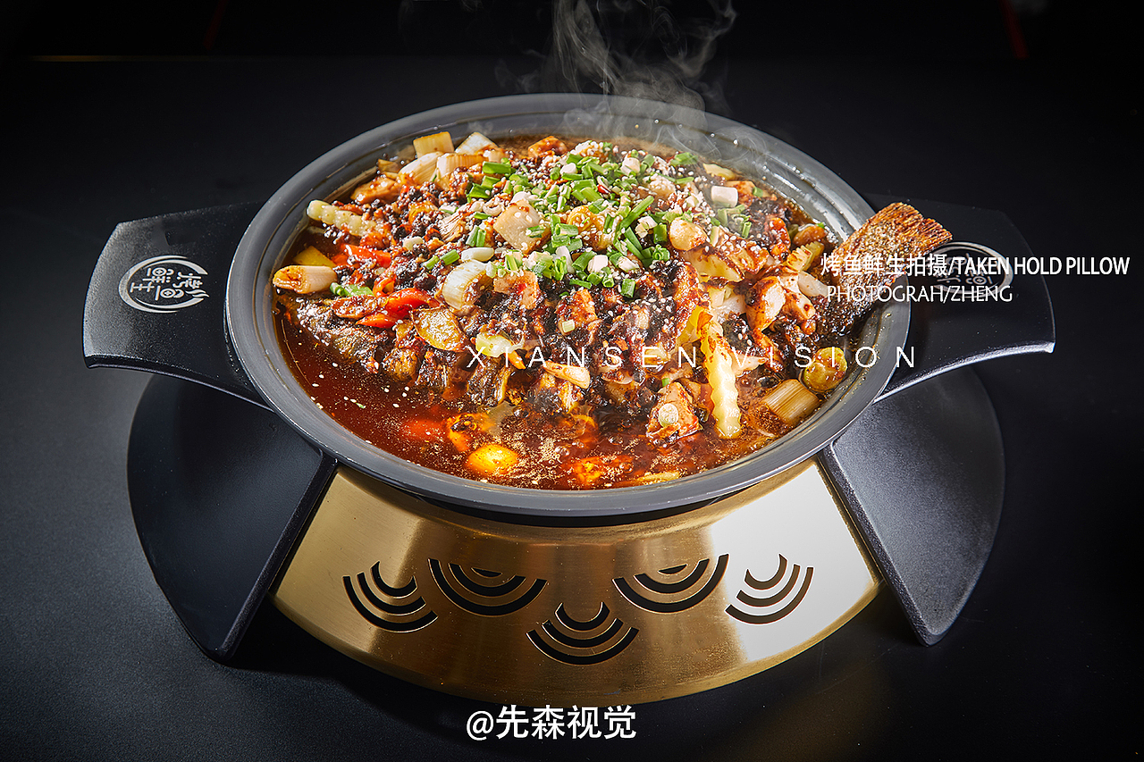 成都美食摄影 烤鱼鲜生 小龙虾 鱿鱼干锅等拍摄