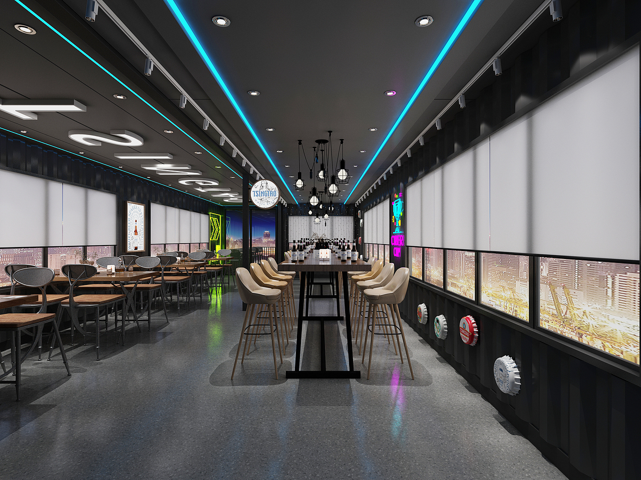 集装箱式工业风清吧