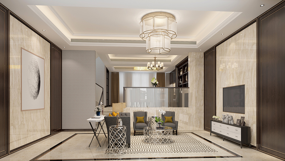 成都别墅装修设计效果图|四川泰宇装饰--客厅设计