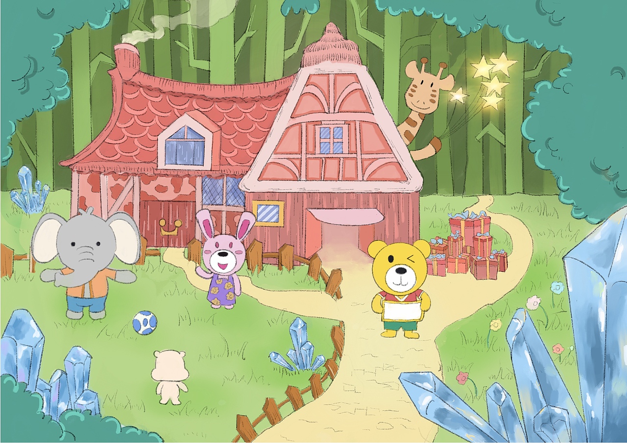 万小可x卜吉熊IP插画延展