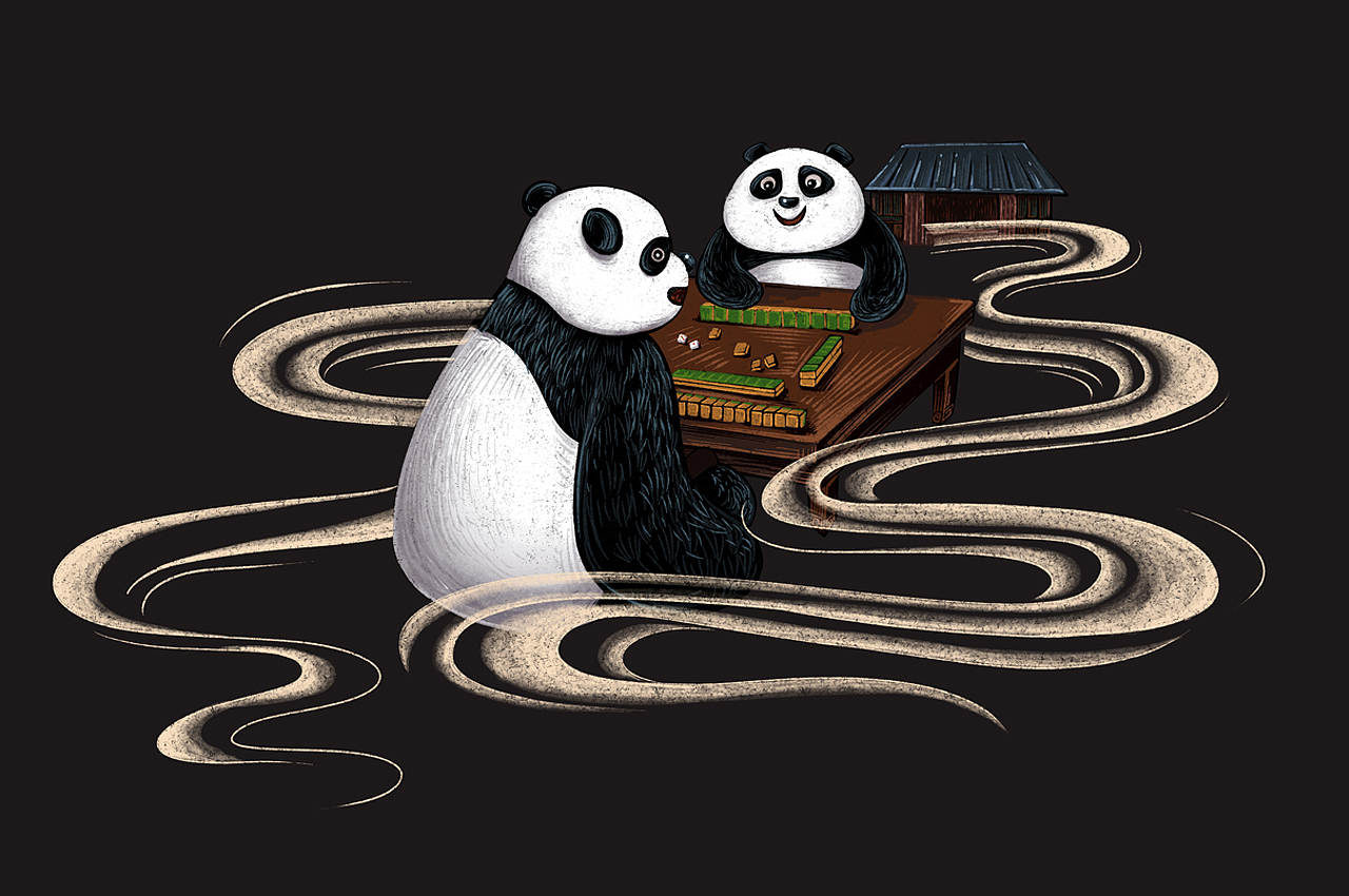 熊猫胖达的川味生活（图ZMTU3MDk0OTU2） - 商业插画 - 站酷设计师韩暴暴原创素材 - 站酷ZCOOL