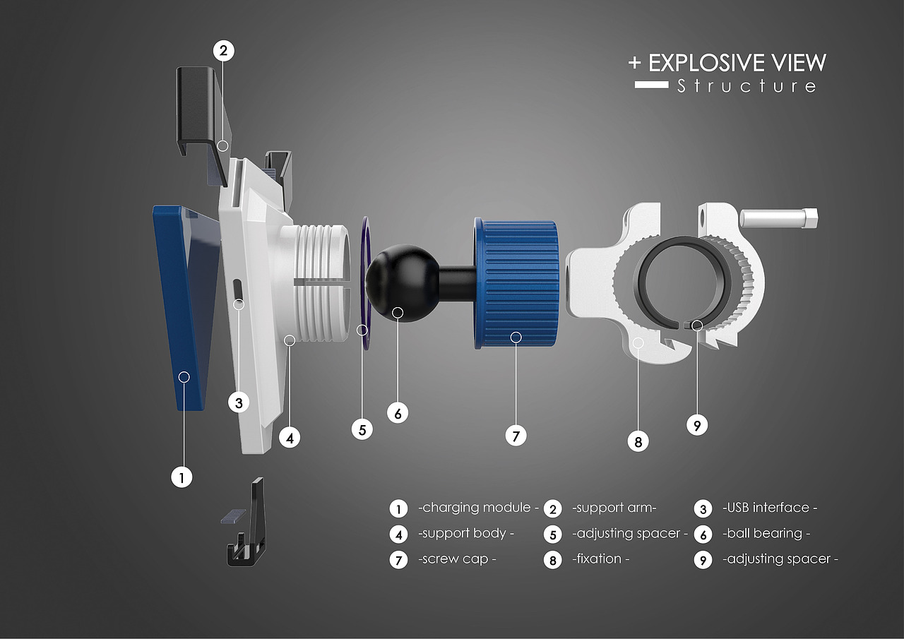 Charger+Holder——可充电式手机支架