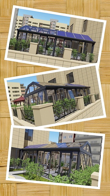 光伏板隔热保温阳光房设计效果图S1675